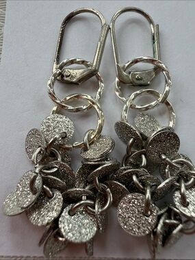 Silver Disc Dangle Earrings - Women Jewelry